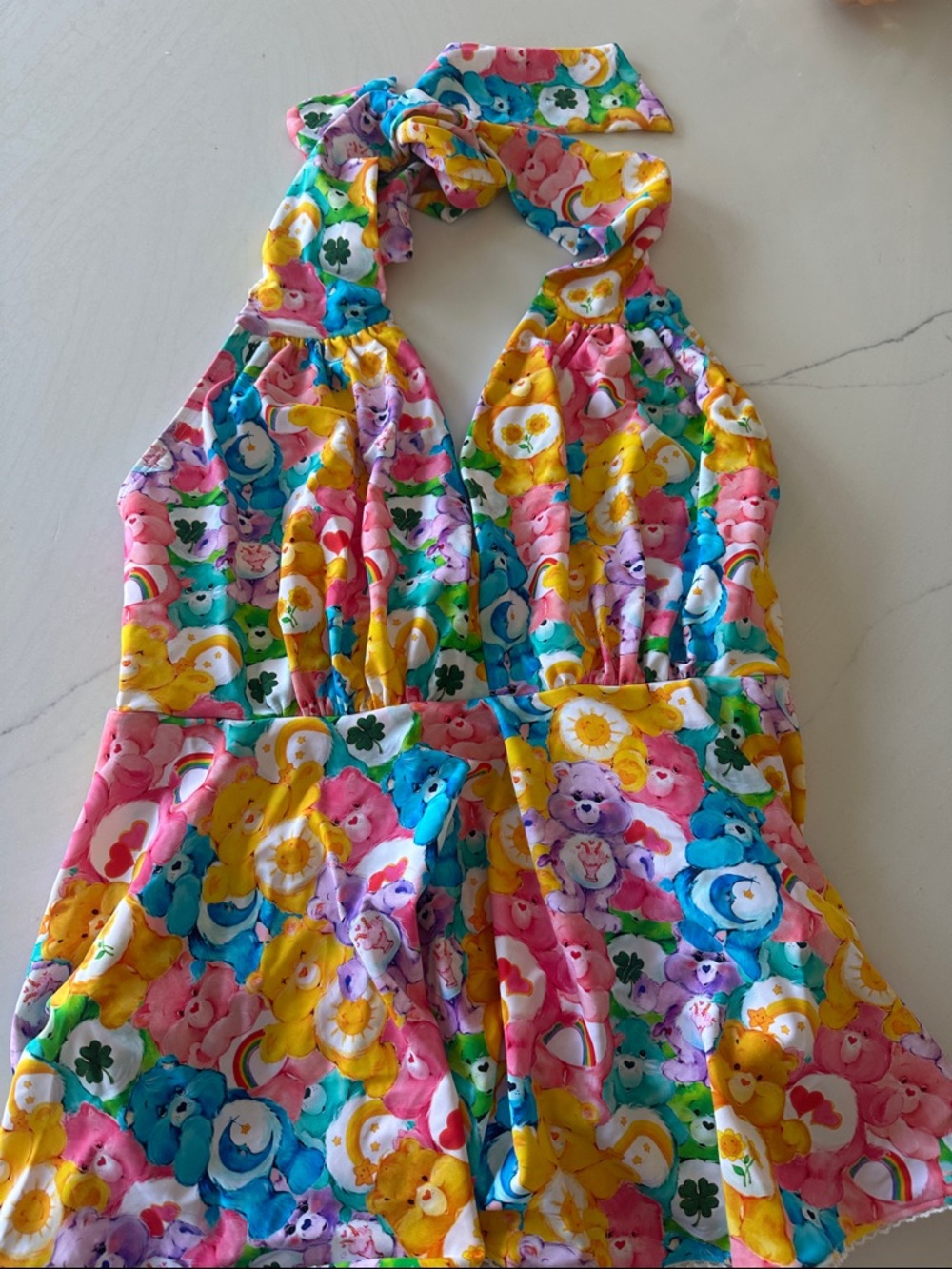 Colorful Care Bears Halter Romper swimsuit